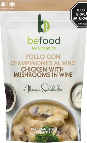 PCHAM007 Pollo con champiñones al vino